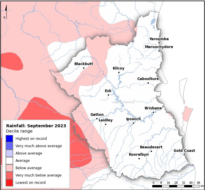 Rainfall deciles: September 2023