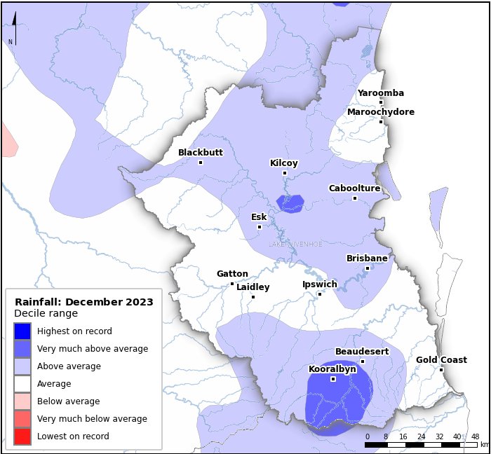Rainfall deciles: December 2023