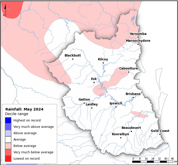 Rainfall deciles: May 2024