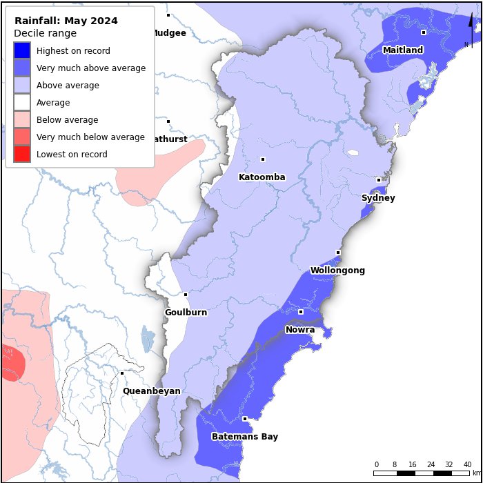 Rainfall deciles: May 2024
