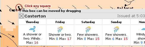 7 day summary forecast example.