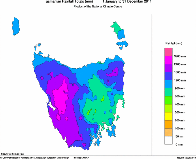 Map of Rainfall totals