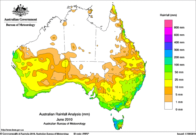Map of total rainfall