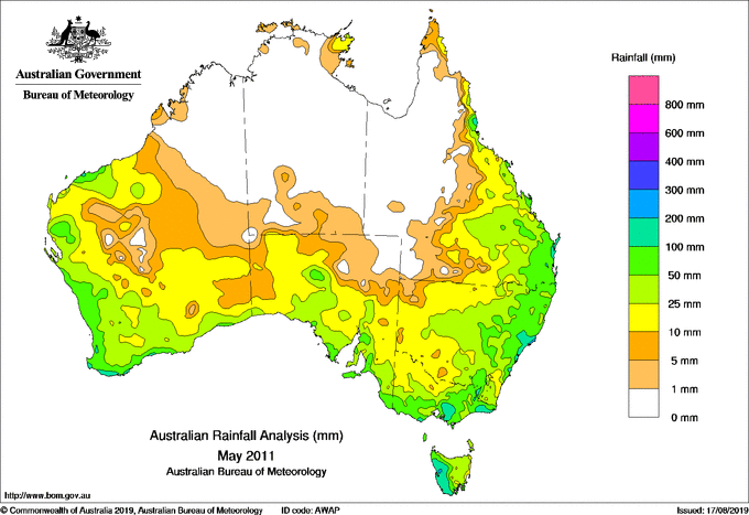 Map of total rainfall