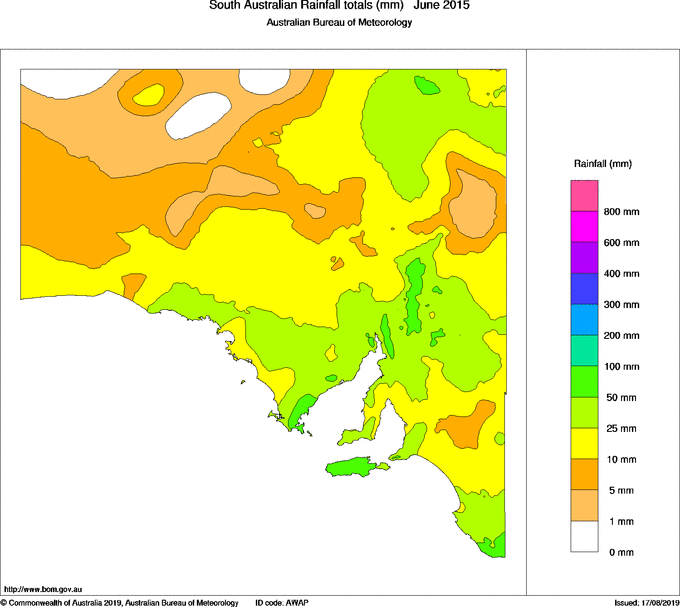 Map of Rainfall totals