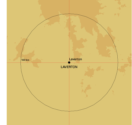 Topographic map showing site location