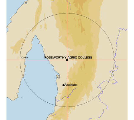 Topographic map showing site location