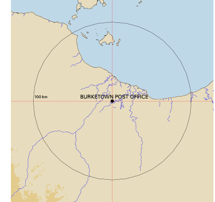 Topographic map showing site location