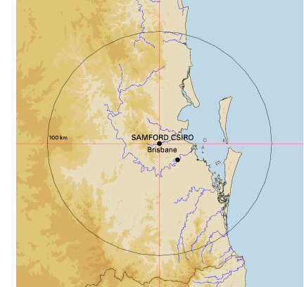 Topographic map showing site location