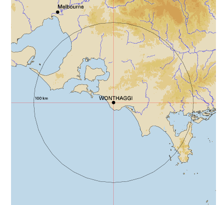 Topographic map showing site location