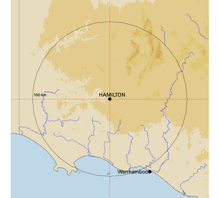 Topographic map showing site location