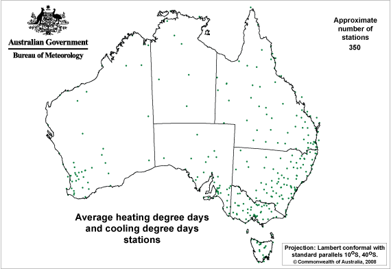 recording stations used in the annual and monthly heating & cooling degree days map analysis recording stations used in the annual and monthly heating & cooling degree days map analysis