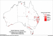 Latest drought map, includes text summary