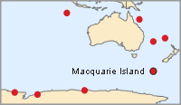 Map showing location of Macquarie Island