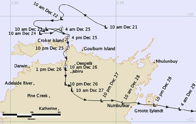 Track of Tropical Cyclone Grant