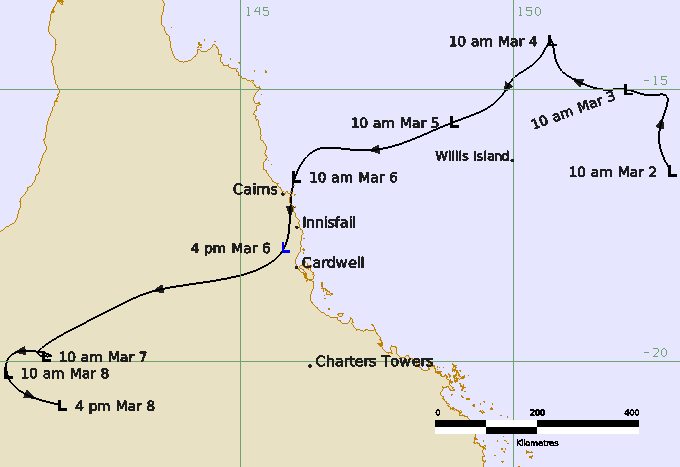 Operational track for Tropical Low 29U