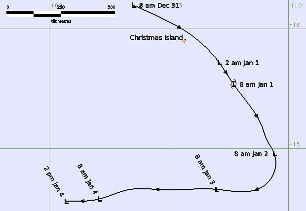 Best Track of Tropical Cyclone Iggy