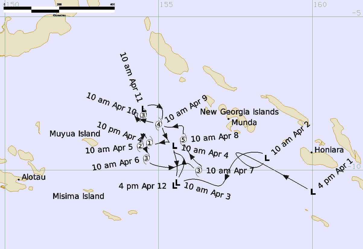Track of Severe Tropical Cyclone Maila