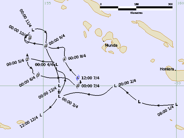 Track of Severe Tropical Cyclone Maila