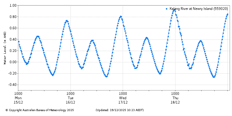 Plot of River Height Observations