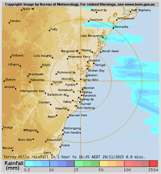 Terry Hills Rain Radar Terry Hills Rain Radar