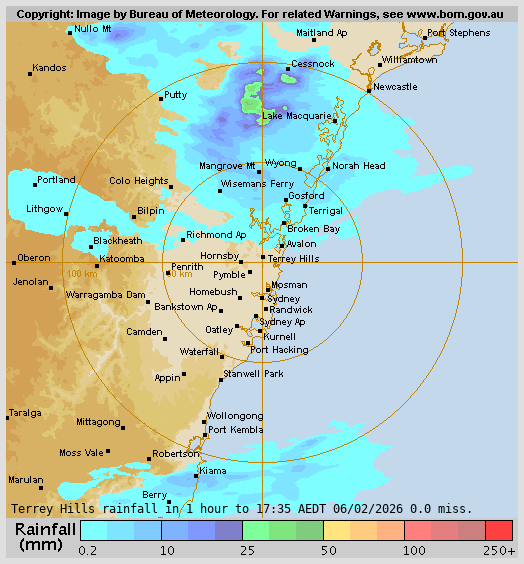 Terry Hills Rain Radar Terry Hills Rain Radar
