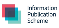 Icon with three overlapping squares in different colours, stacked on top of each other, next to text that says Information Publication Scheme.