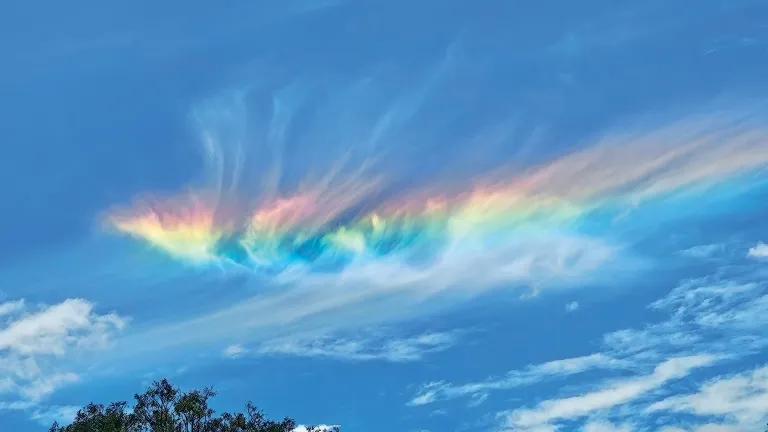 Iridescent rainbow cloud shines in 2026 Australian Weather Calendar