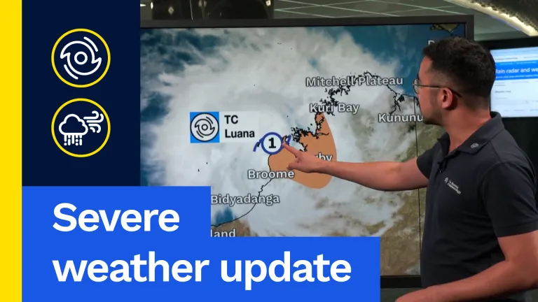 Severe weather update: Tropical Cyclone Luana crosses the WA coast