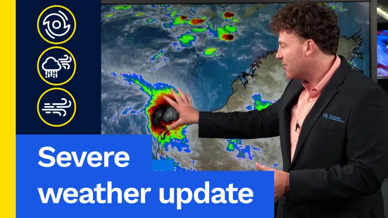 Severe weather update: Severe TC Mitchell affecting the Pilbara today