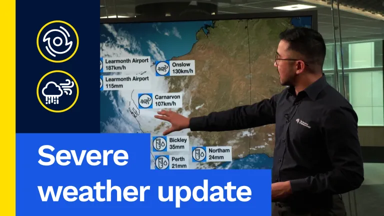 Severe weather update: Tropical Cyclone Narelle crossing the WA coast