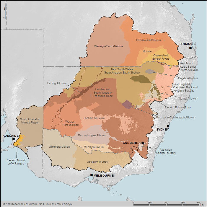 Figure C12 Water Resource Plan areas for groundwater within the Murray-Darling Basin region