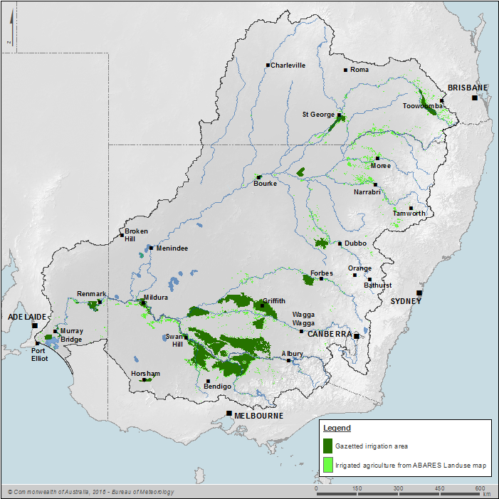 Figure C4 Irrigated areas within the Murray-Darling Basin region
