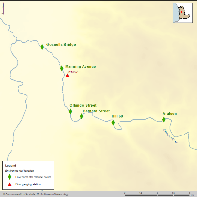 Figure N34 Middle canning River environmental release points