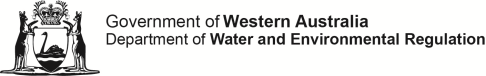 Government of Western Australia Department of Water and Environmental Regulation logo