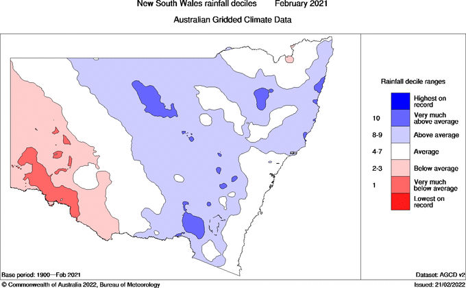 Map of Rainfall deciles