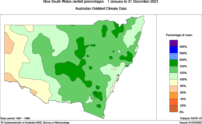 Map of Percentage of normal rainfall