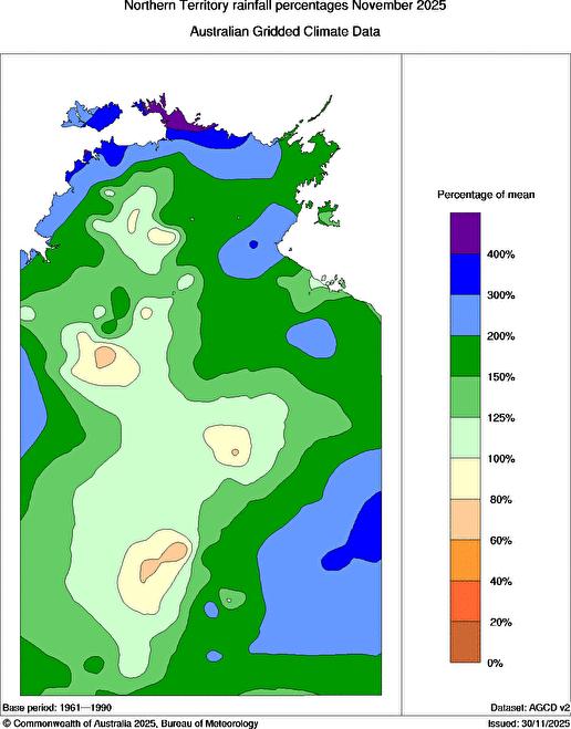 Map of Percentage of normal rainfall