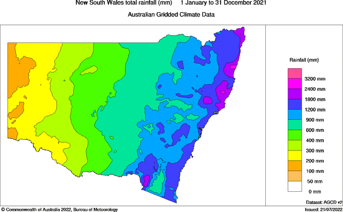 Map of Rainfall totals