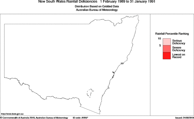 Twenty-four-monthly rainfall deficiency for New South Wales/ACT