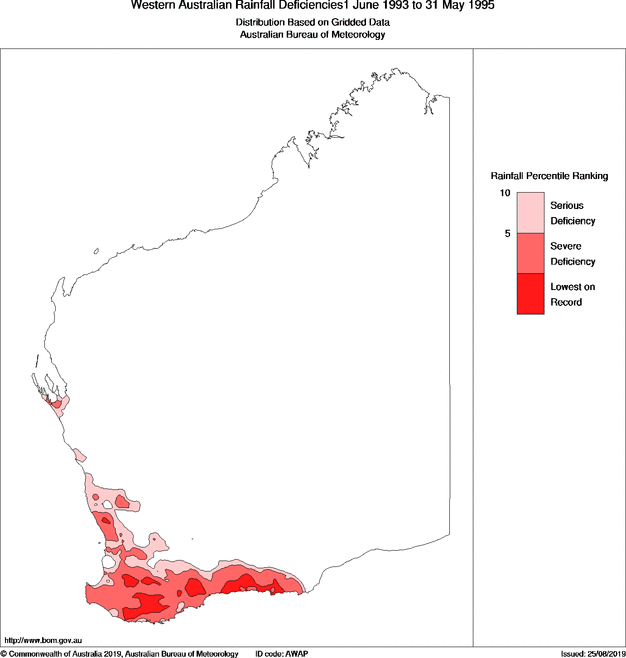 Twenty-four-monthly rainfall deficiency for Western Australia