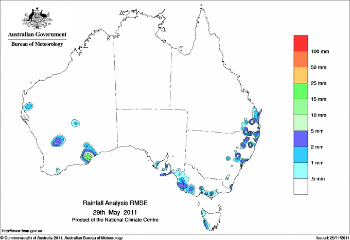 Daily rainfall totals - Error estimate analysis