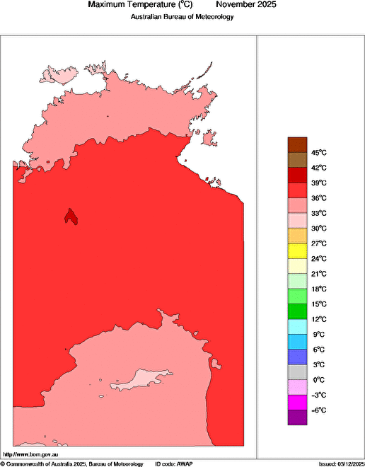 Map of Mean maximum temperature